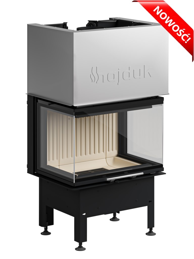 SM 3XTH n - Freestanding corner stove HITZE SIGA in a set with connecting pipes