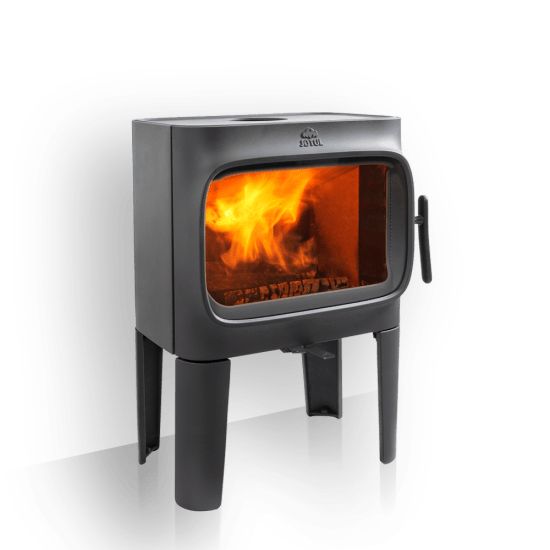 305LL2 - Free-standing wood-burning stove DECOR C with oven. Honey ceramics