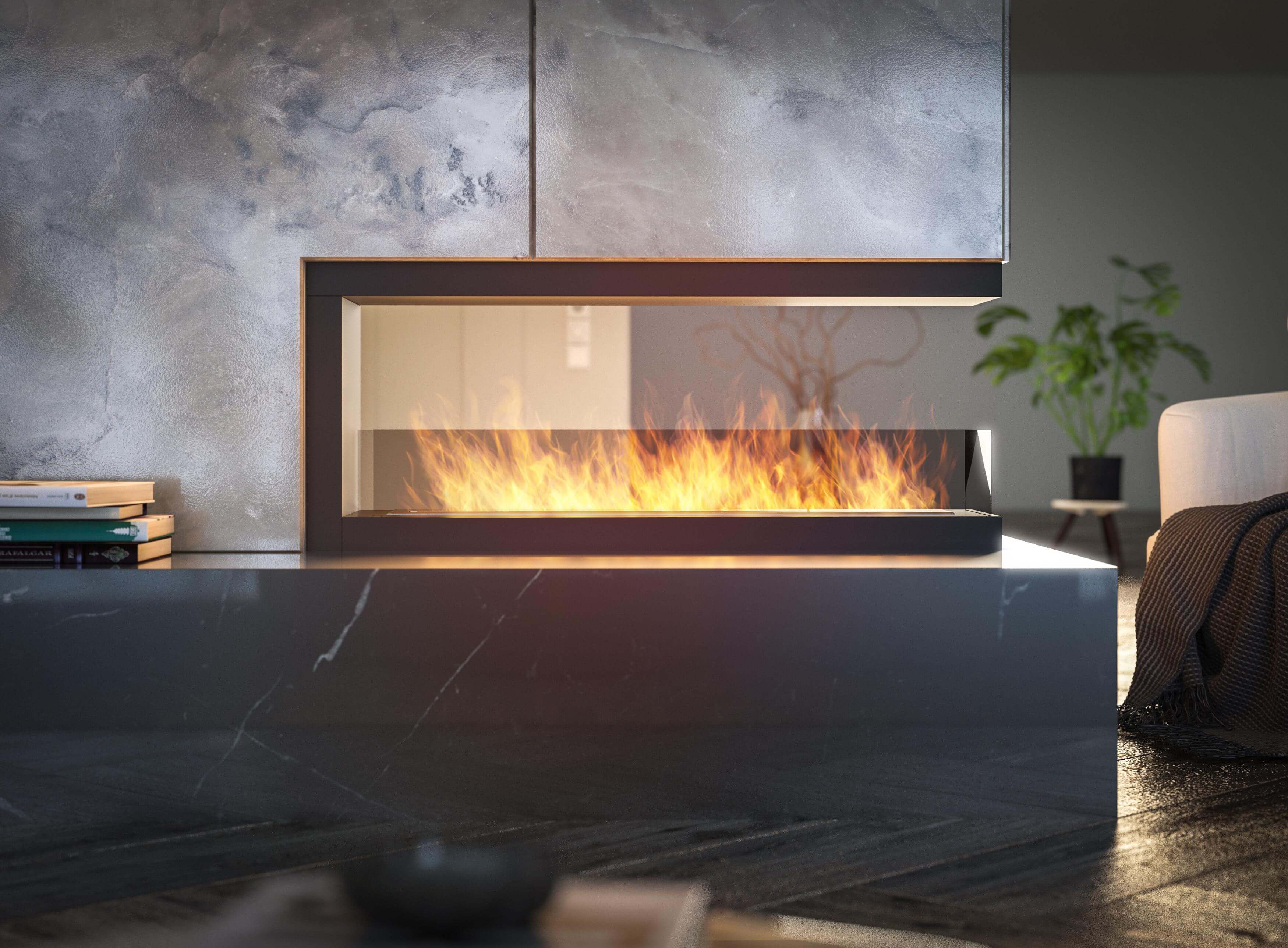 INSIDE u1200zoom - Marble fireplace 1-63 SALE Exposure