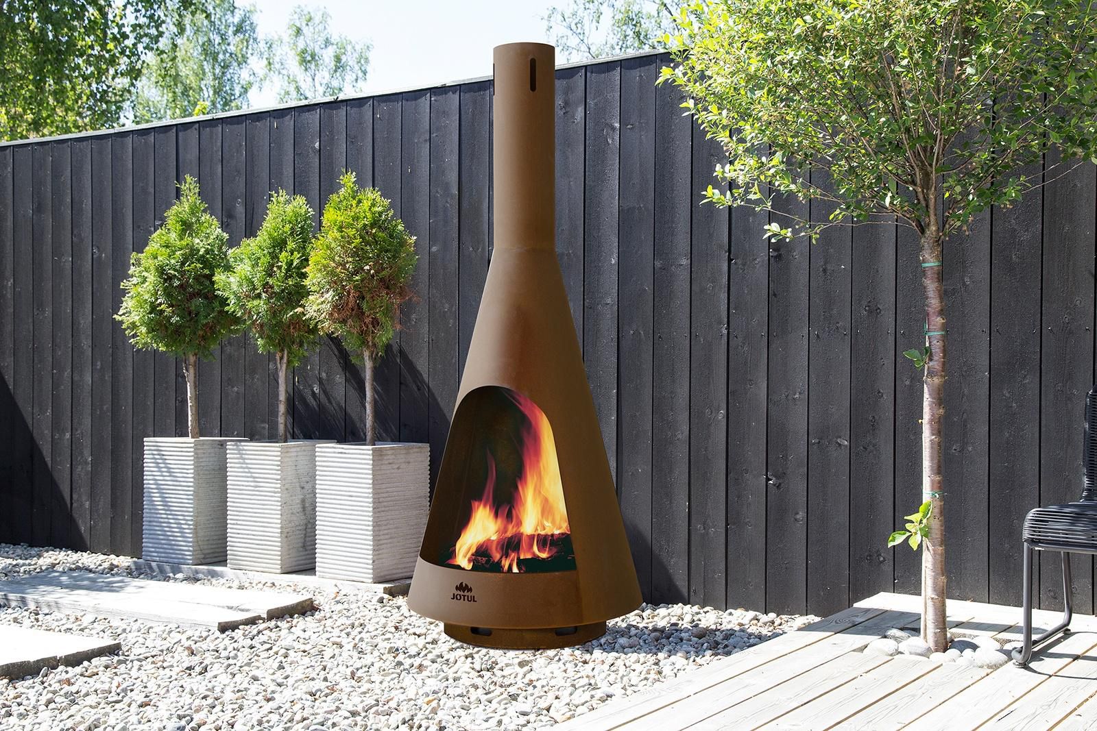 Froya corten ute 1 - Freestanding stove Defro Home Quadroom Black Ceramiton