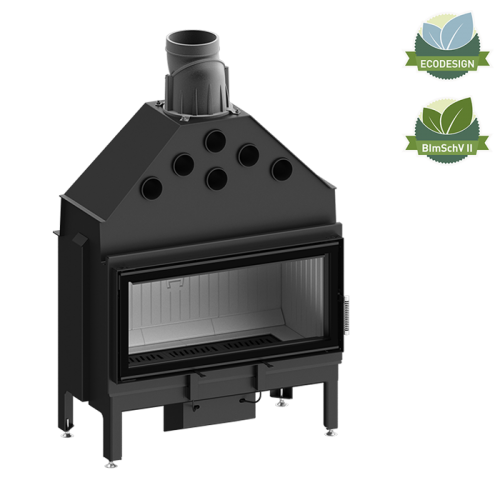 HITZE ARDENTE ARD90x41S kominek fireplace DECOR 2 - NBC 7 s HOME EASY BOX, oceľ, čierna, s uzatváracím mechanizmom