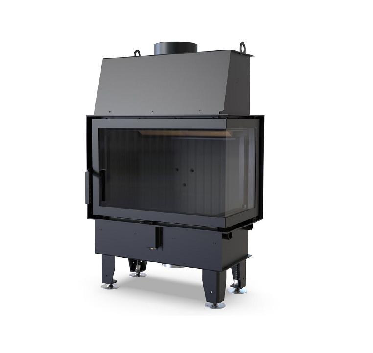 Impuls SM BP czarna ceramika - Free-standing wood-burning stove DECOR C with oven. Honey ceramics