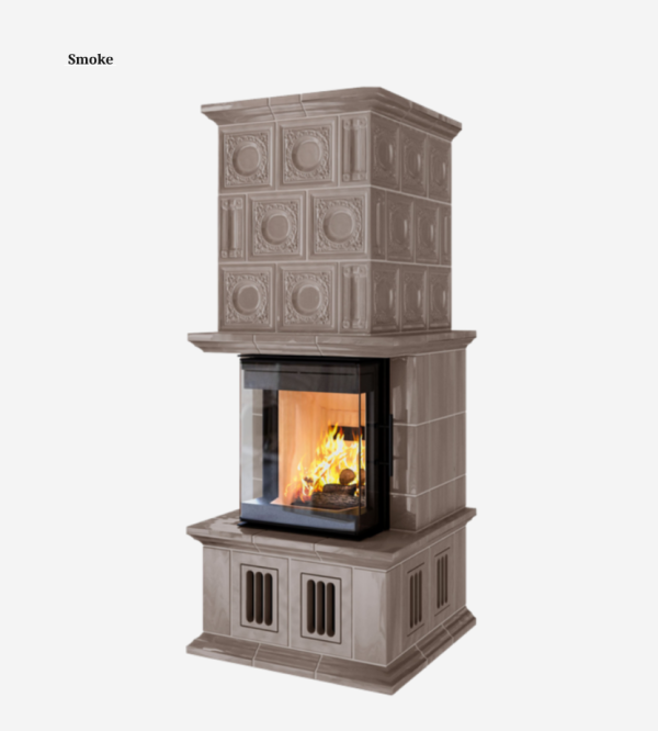 BR20 Smoke 600x666 - Kominek kaflowy Bella Rosa 20
