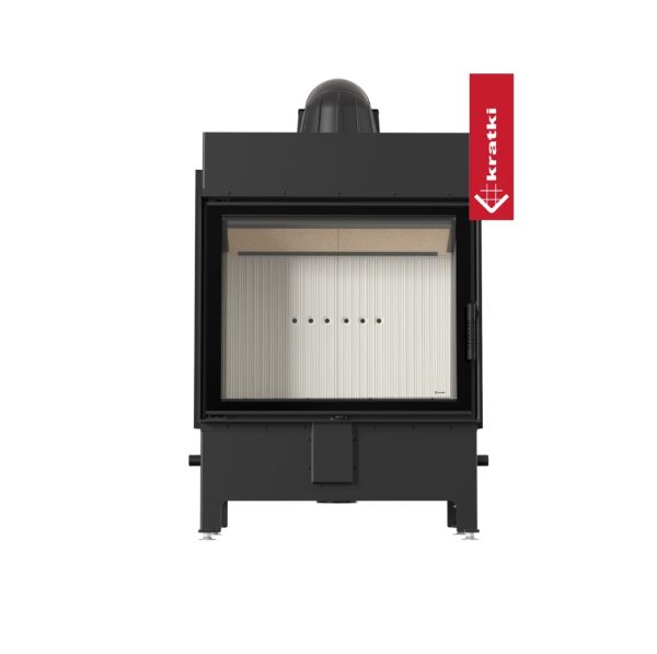 Lucy 15 new2 600x597 - Kominek powietrzny stalowy KRATKI LUCY 15 kW Ø 200 Czarne wyłożenie