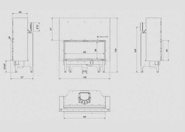 Nadia 14 gilotyna 600x428 - NADIA 14 guillotine fireplace insert