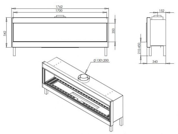 c 91fd3322 600x452 - Wkład kominkowy gazowy Ortal Clear 170 LS