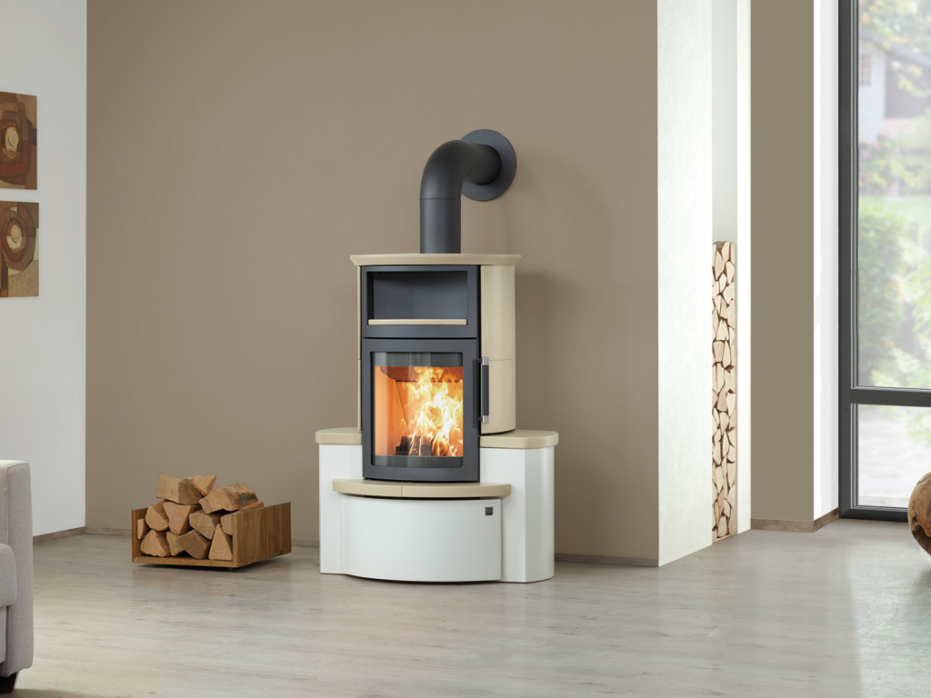 creme - Kominek powietrzny Simple Box 8 kW Ø 200 Bianco