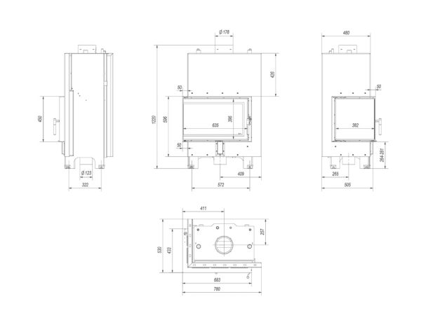 ffgresgrhg 600x467 - Water fireplace insert MBM 10kW PW left BS