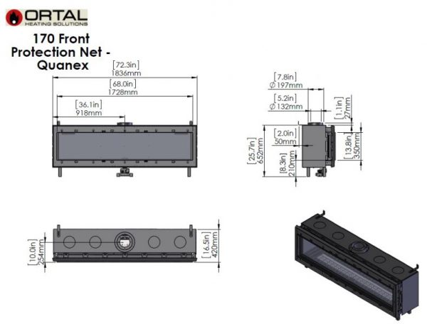 id 2 3449ec47 600x456 - Wkład kominkowy gazowy Ortal Clear 170 szyba prosta