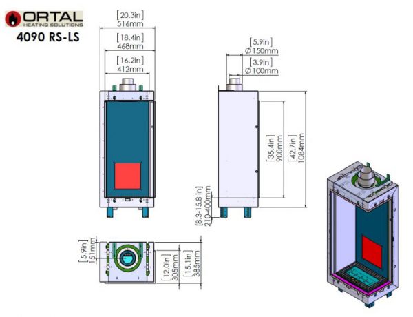 id 2 49d13354 600x460 - Wkład kominkowy gazowy Ortal Clear 40x90 RS/LS