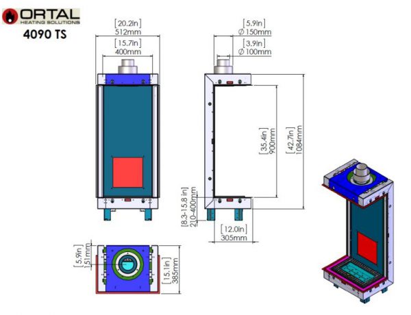 id 2 4e2d7ff4 600x460 - Wkład kominkowy gazowy Ortal Clear 40x90 TS