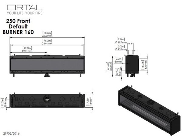 id 2 9dcd6ed0 600x455 - Wkład kominkowy gazowy Ortal Clear 250
