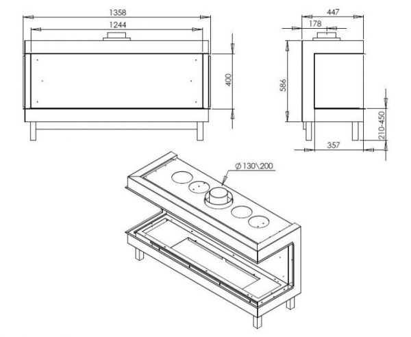 id 2 b1377ec3 600x492 - Wkład kominkowy gazowy Ortal Clear 130