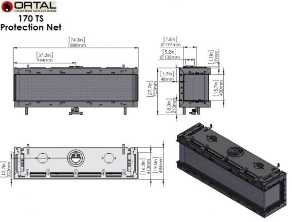 id 2 b160010f 600x455 - Wkład kominkowy gazowy Ortal Clear 170 TS trzy szyby