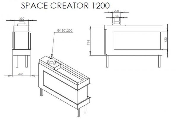 id 2 ca8d122d 600x407 - Wkład kominkowy gazowy Ortal Space Creator 120