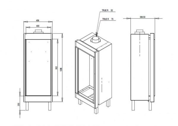 id 2 e6ad18c9 600x424 - Wkład kominkowy gazowy Ortal Clear 40x90
