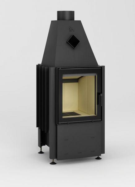 id 25 smart 1vt - Fireplace insert Hajduk Volcano FDTh  - frameless door