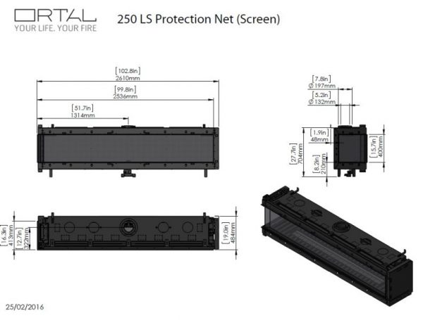 id 3 655621d7 600x455 - Wkład kominkowy gazowy Ortal Clear 250 RS/LS