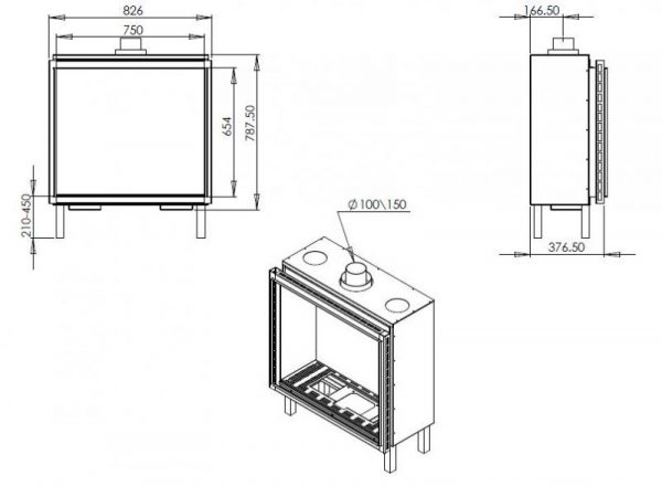 id 3 94e22e98 600x440 - Wkład kominkowy gazowy Ortal Clear 75x65