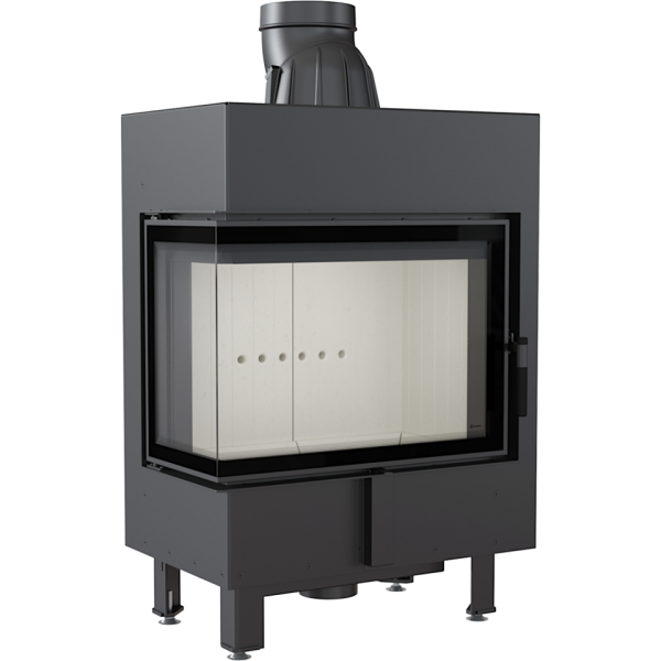 lucy 12 lewy bs 600x600 - Kominek powietrzny stalowy KRATKI LUCY lewy BS 12 kW Ø 200