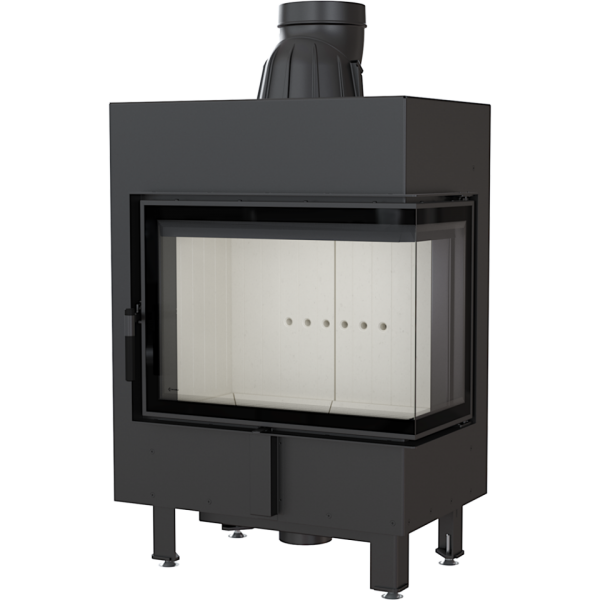 lucy 12 prawy bs 600x600 - Kominek powietrzny stalowy KRATKI LUCY prawy BS 12 kW Ø 20