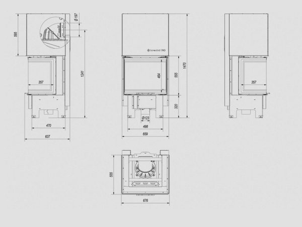 nbc9 600x452 - Kamineinsatz NBC 9 links / rechts BS Guillotine