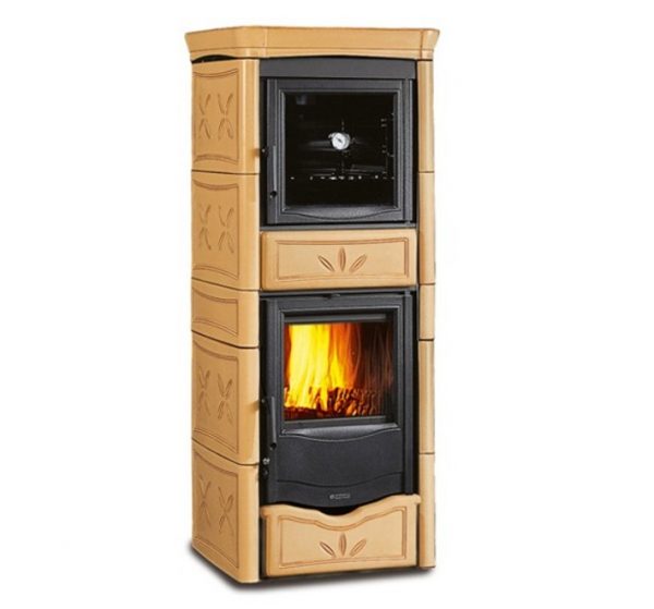 b shop3 70 600x559 - Kachľový sporák na drevo s rúrou LaNordica Extraflame Nicoletta Con Forno