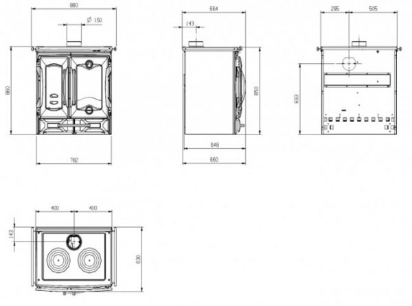 b shop4 146 600x446 - Piec kuchenny La Nordica Kuchnia  Mamy 8,7kW