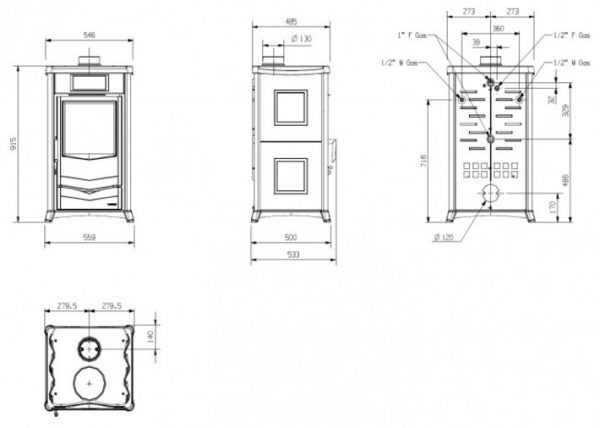 b shop5 128 600x428 - Kachle na drevo s vodným plášťom 11kW Termorossella Plus Evo DSA 4.0 Mastenec