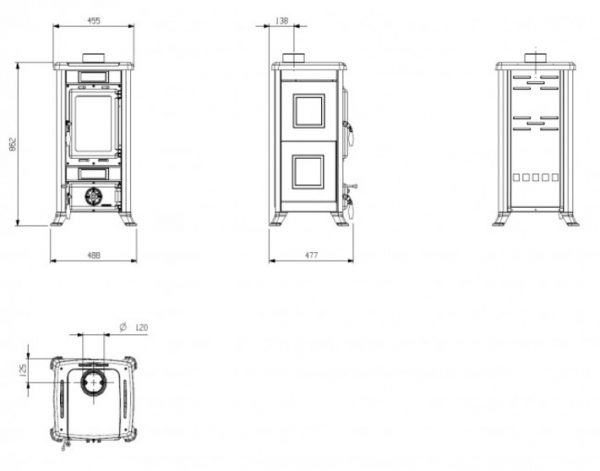 b shop5 85 600x471 - Piecyk kominkowy LaNordica Extraflame Fulvia