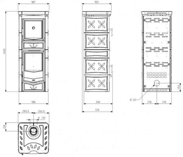 b shop7 70 600x515 - Piecyk kaflowy na drewno z piekarnikiem LaNordica Extraflame Nicoletta Con Forno