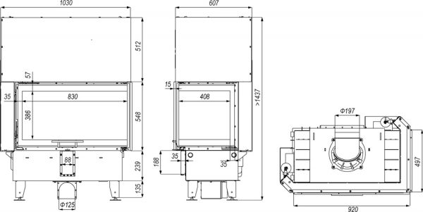 defro home prima me bp g 600x301 - Wkład kominkowy DEFRO HOME INTRA ME BL G 13kW czarny