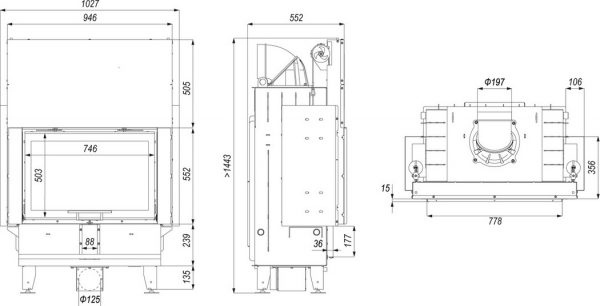 defro home prima me g 1 600x306 - Wkład kominkowy DEFRO HOME INTRA ME G