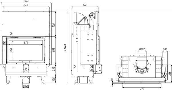 defro home prima me g 600x314 - Fireplace insert DEFRO HOME INTRA ME G 13kW black