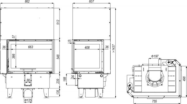 defro home prima sm bp g 600x335 - Wkład kominkowy DEFRO HOME INTRA SM BP G czarny