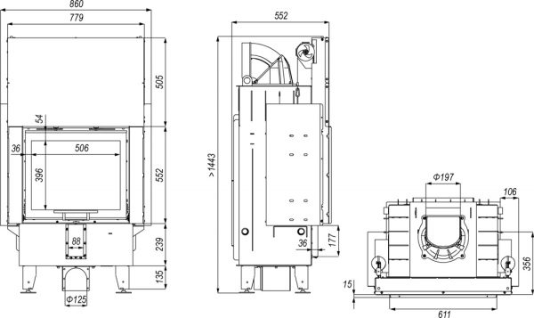 defro home prima sm g 600x357 - Wkład kominkowy DEFRO HOME INTRA SM G 10kW czarny