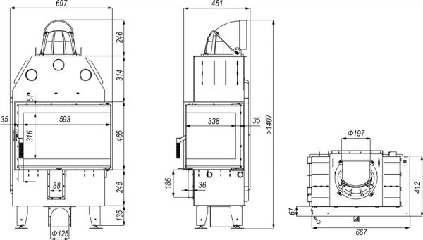 defro home prima sm bp mini 600x341 - Fireplace insert DEFRO HOME INTRA SM BP MINI 10kW