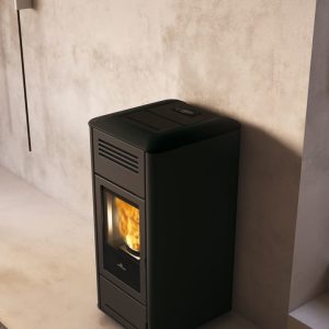 MILLA H PARTICOLARE nero 1 300x300 - Piecyk na pellet z płaszczem wodnym 12kW Milla H 12 Up