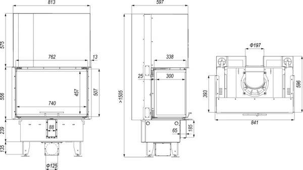 defro home prima sm c g 600x338 - Wkład kominkowy DEFRO HOME Intra SM C G 10kW