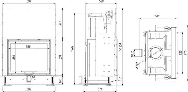 portal me g 600x295 - Wkład kominkowy DEFRO HOME PORTAL ME G 12kW