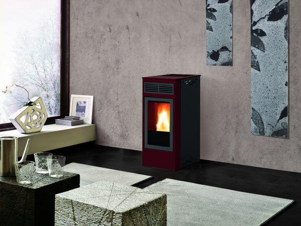 Yulia bordeaux 600x450 - Piecyk na pellet  Yulia 6.9 kW