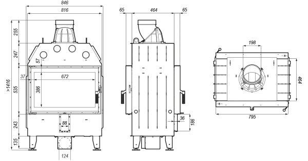 defro home prima me t 600x315 - Wkład kominkowy DEFRO HOME INTRA ME T 13kW