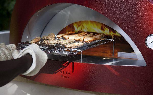 pizza forni 2 600x375 - Hybrydowy piec do pizzy Alfa Forni FUTURO 2 pizze (na gaz i drewno)  silver black