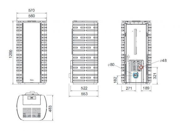 wymiarterra 600x440 - Kachle na pelety TERRAFUOCO 8kW