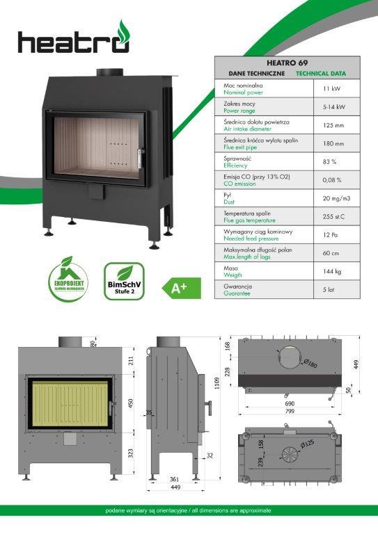 2020 06 08 katalog techniczny Heatro Part8 - Wkład kominkowy Hajduk Heatro 69