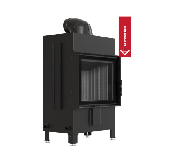 lUCY 12 NEW3 600x572 - Kominek powietrzny stalowy KRATKI LUCY 12 kW Ø 200 czarne wyłożenie