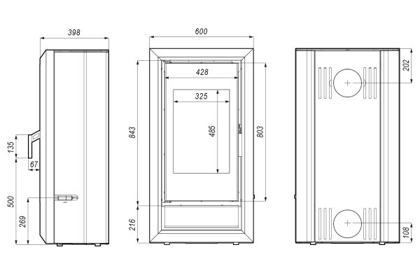 ignis 600x400 - Piecyk wolnostojący Defro Home IGNIS czarny