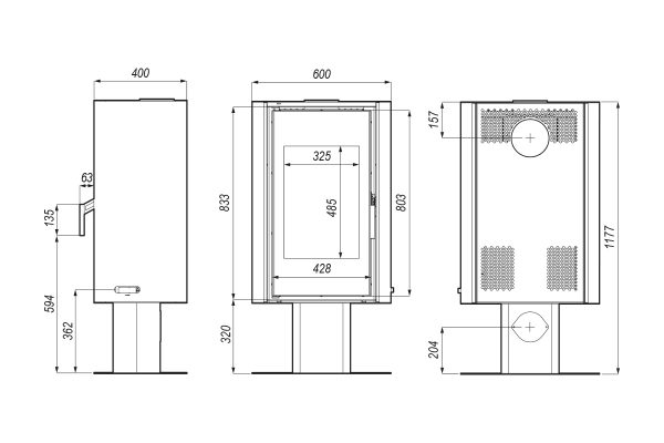 solum top 600x400 - Freestanding stove Defro Home SOLUM TOP