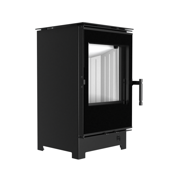 02 Kominek LYNX SMALL prawa 600x600 - Freestanding stove HITZE LYNX S black lined