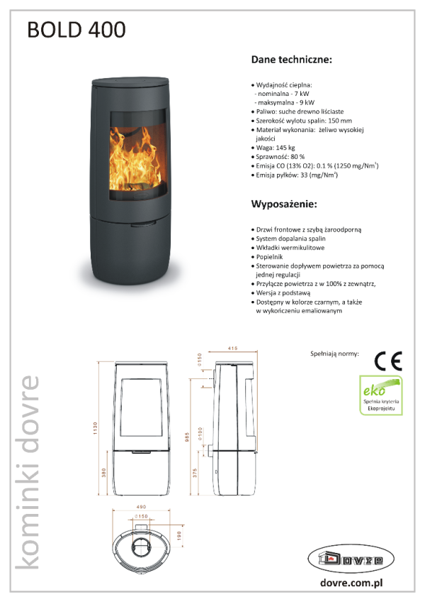 363d1cfa3ce99824200fdba041f2ebda 600x848 - Piecyk żeliwny na drewno  wolnostojący Dovre Bold 400